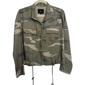 Rails Linen ‎ Blend  Jacket Size XS Mint Maverick Sage Camo